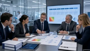 Reunión directivos sistema calidad KPIs
